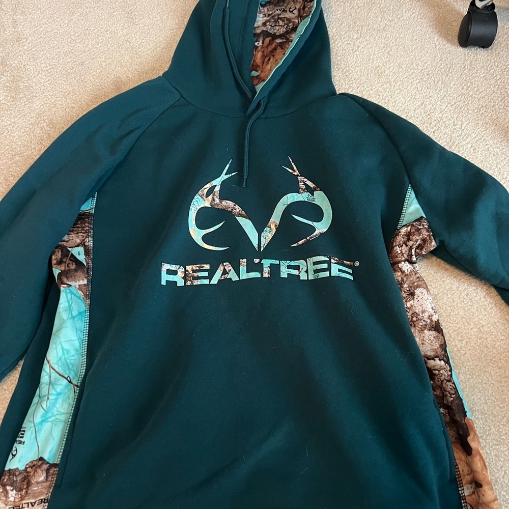 Realtree Teal and Brown Camo Hoodie for Reptile Enthusiasts